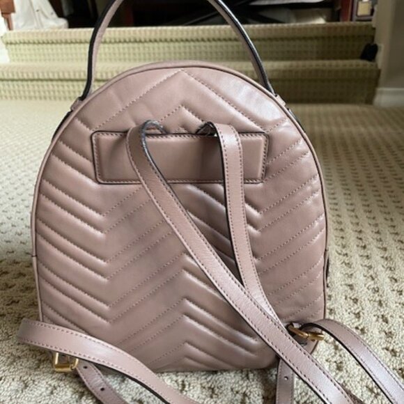 Gucci Beige Calfskin Matelasse GG Marmont Backpack main image 8